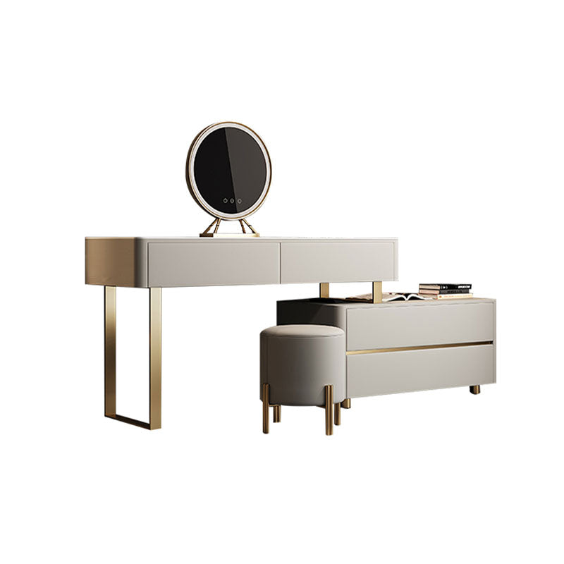 Davidson Dressing Table With LED Mirror, Extendable, Corner Dressing Table