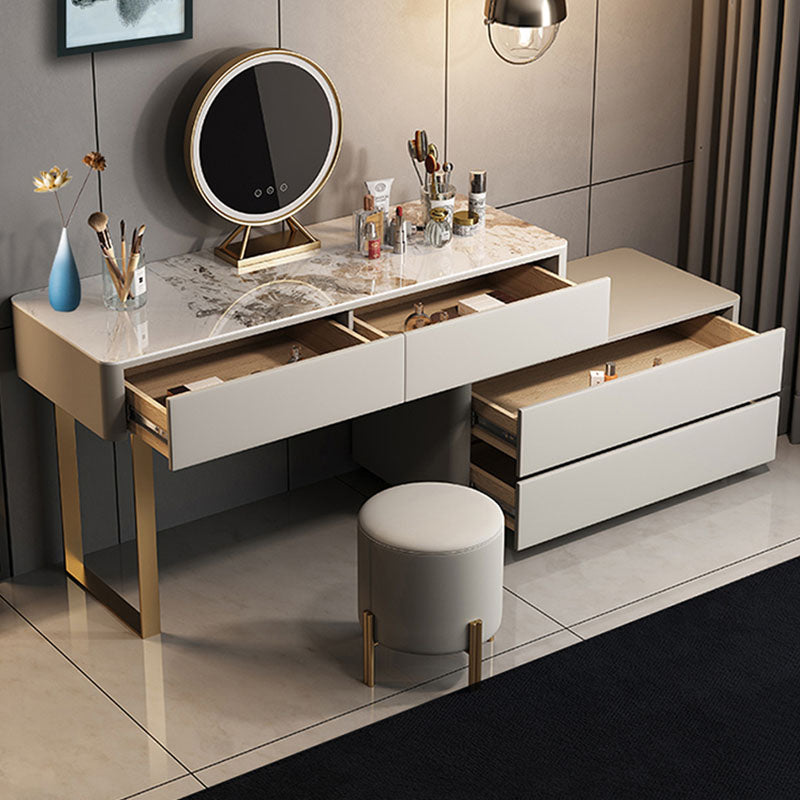 Davidson Dressing Table With LED Mirror, Extendable, Corner Dressing Table