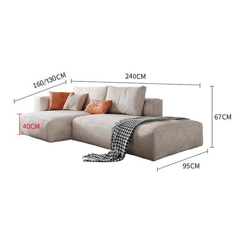 Samona Three Seater Corner Sofa, Leathaire - Weilai Concept