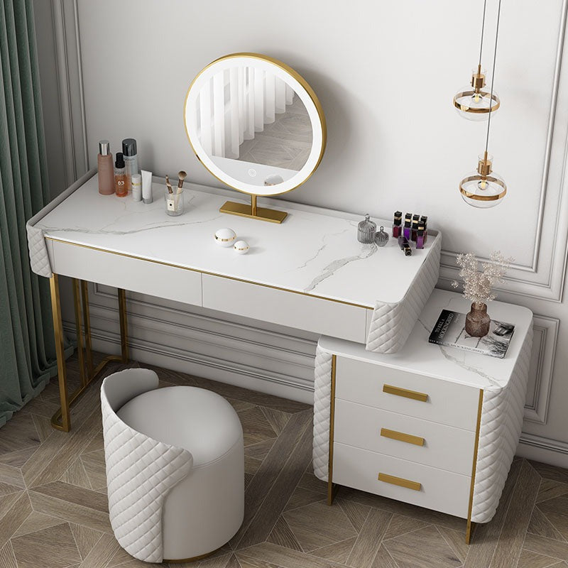 Allurea Dressing Table With LED Mirror, Grey