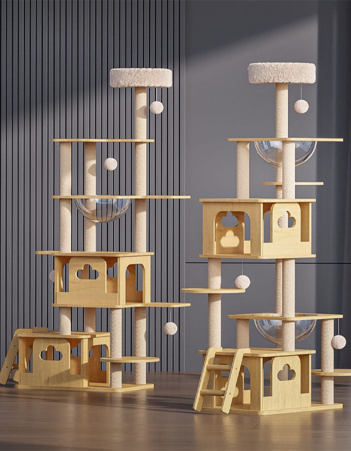 Jago Cat Climber, Wood Cat Tree, Oak-Weilai Concept-Weilai Concept