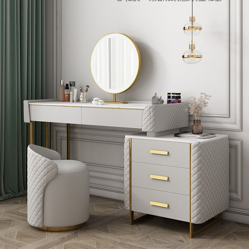 Allurea Dressing Table With LED Mirror, Grey