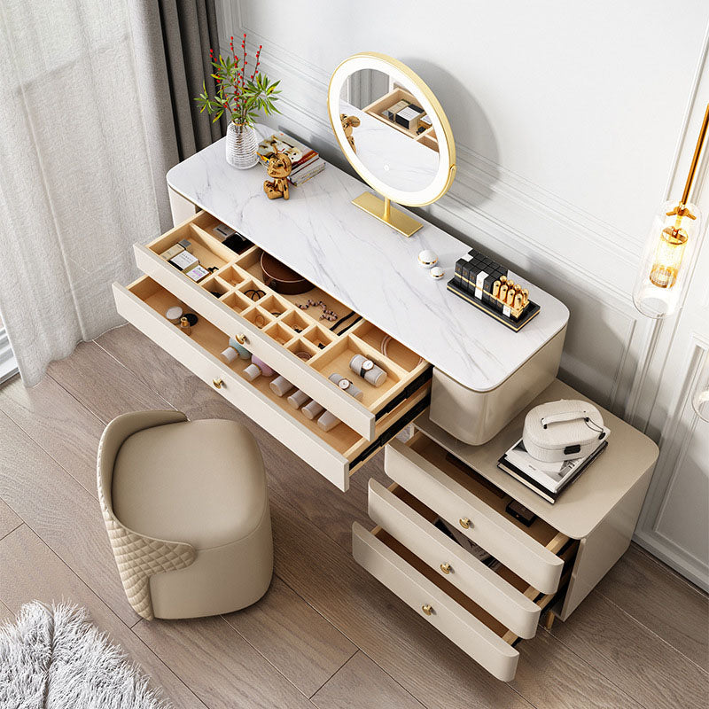 Graceway Dressing Table With LED Mirror, White