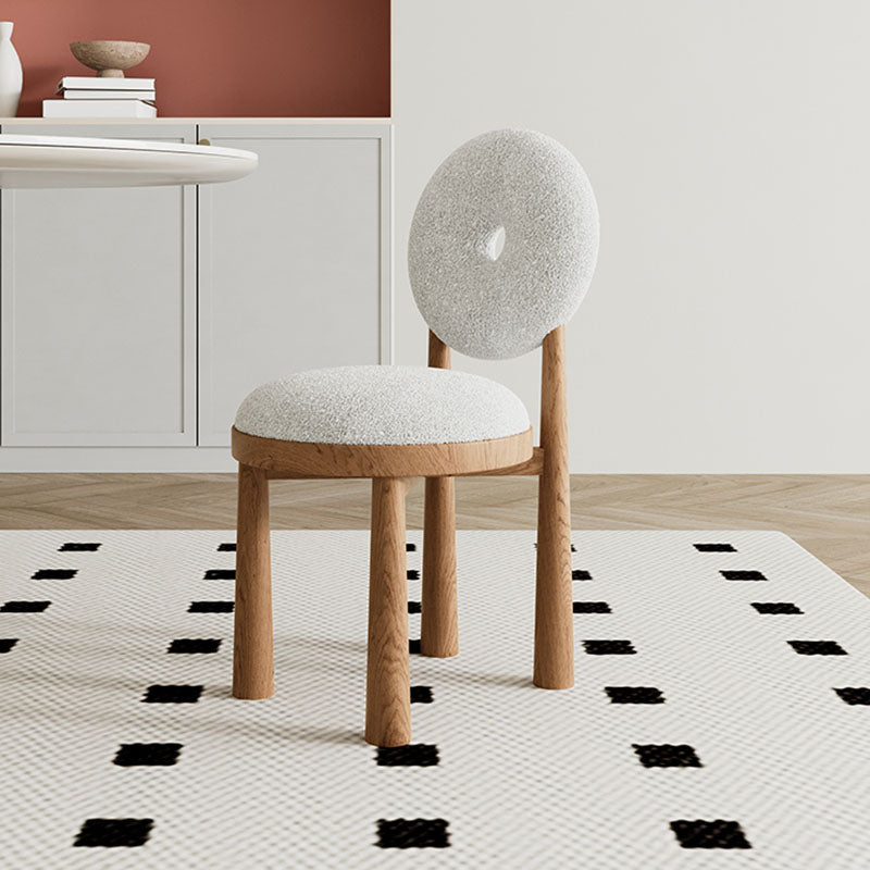 Evelyn Donut Dining Chair, Boucle