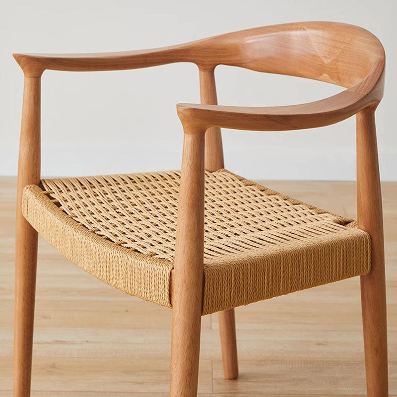 Abiram Rattan Dining Chair, Wood