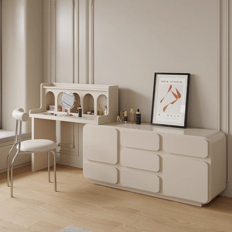 Dinah Dressing Table With Sideboard, Cream or Black