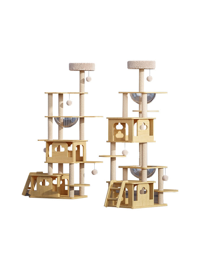 Jago Cat Climber, Wood Cat Tree, Oak