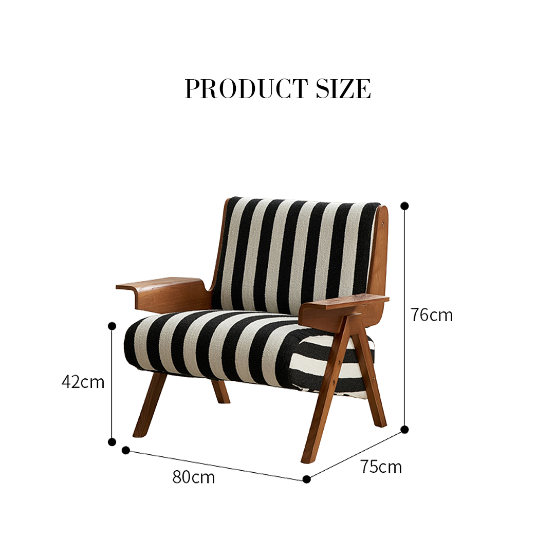 Alba Armchair Vintage, Armchair With Wood, Solid Wood-Weilai Concept-Weilai Concept