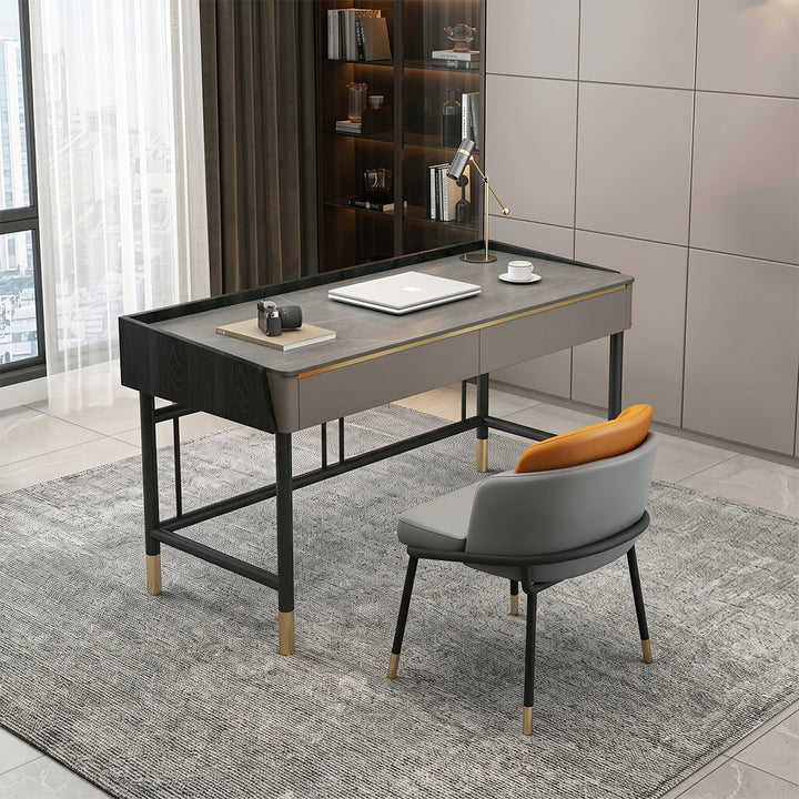 Bodden Office Desk, Sintered Stone