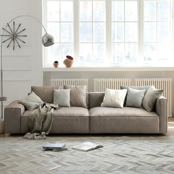 Hartste Three Seater Sofa, Leathaire - cabinet and bar
