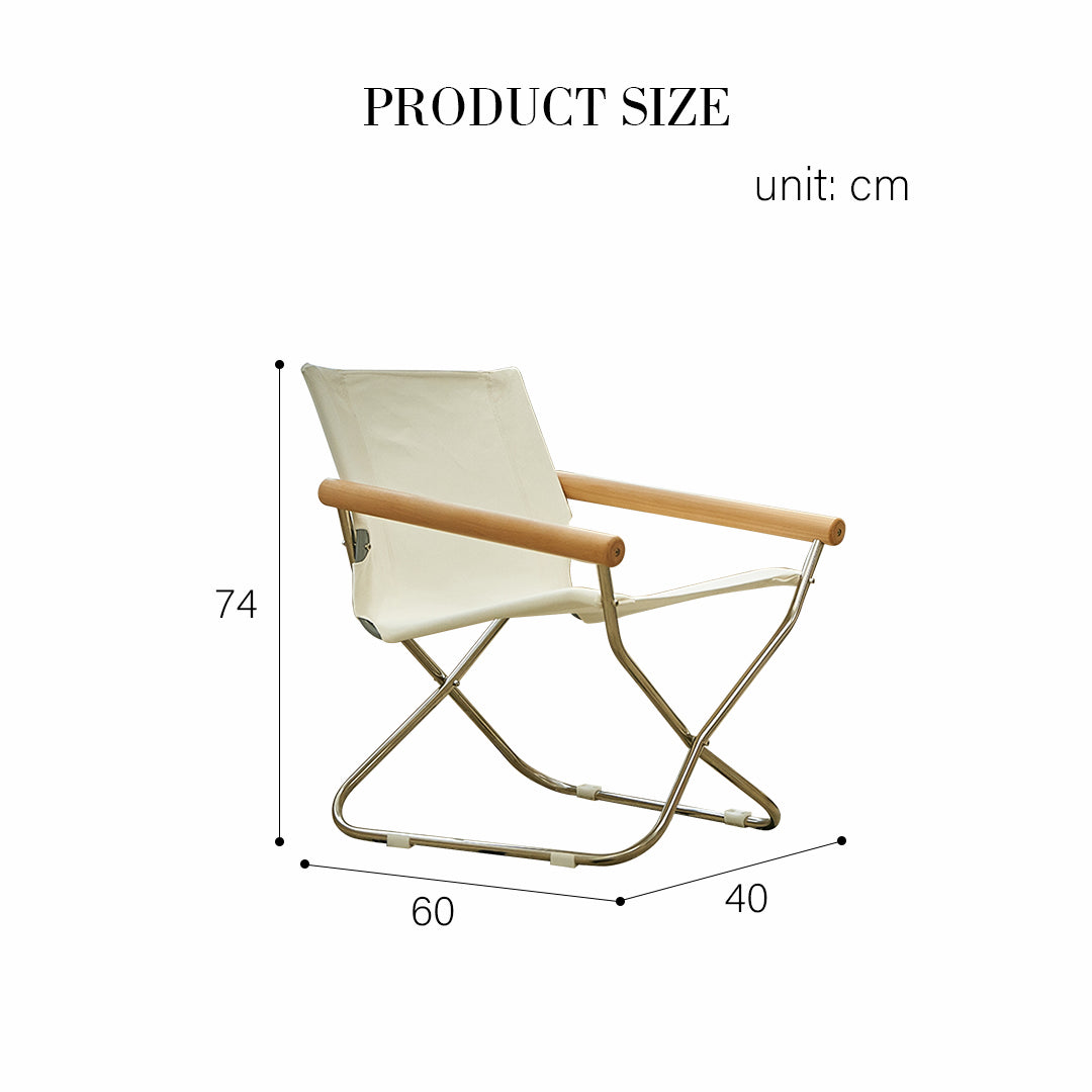 Kato Foldable Armchair, Stainless Steel