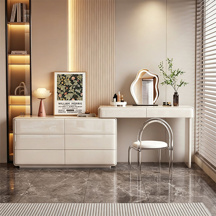 Dominic Dressing Table With Sideboard and LED Mirror