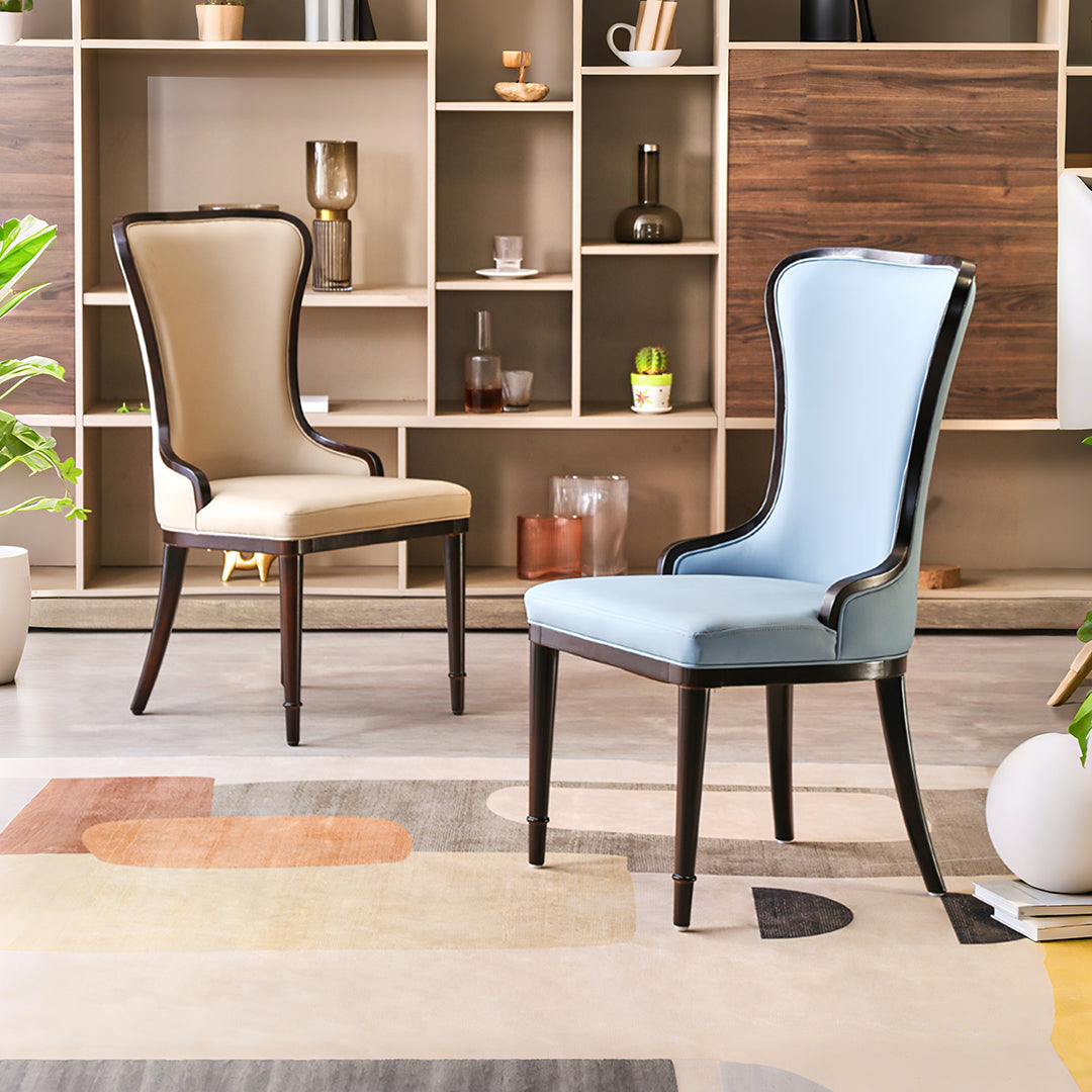 Inoue High Back Dining Chair, Leather