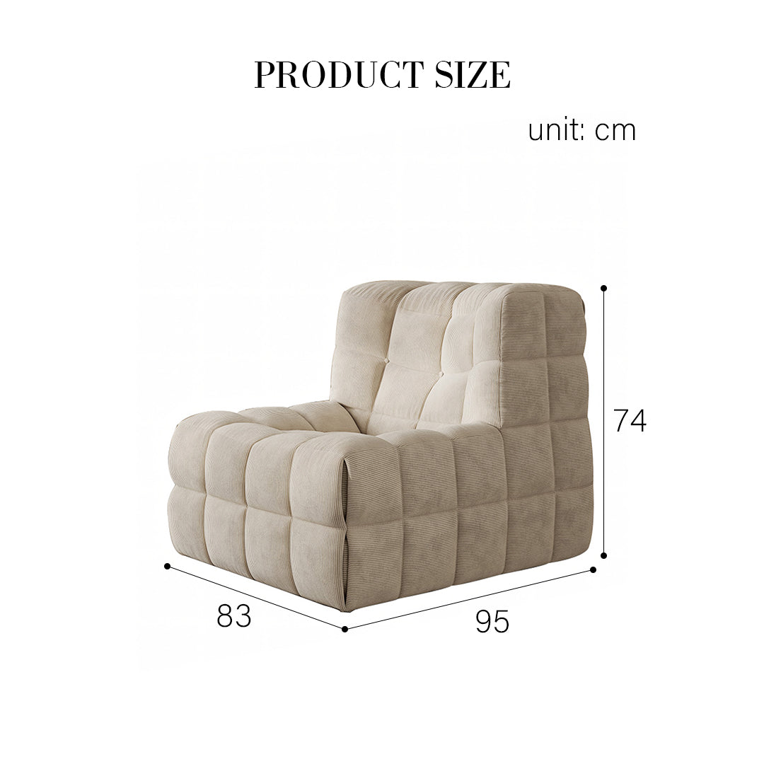 Arneson Single Seater Sofa, Armchair, Corduroy