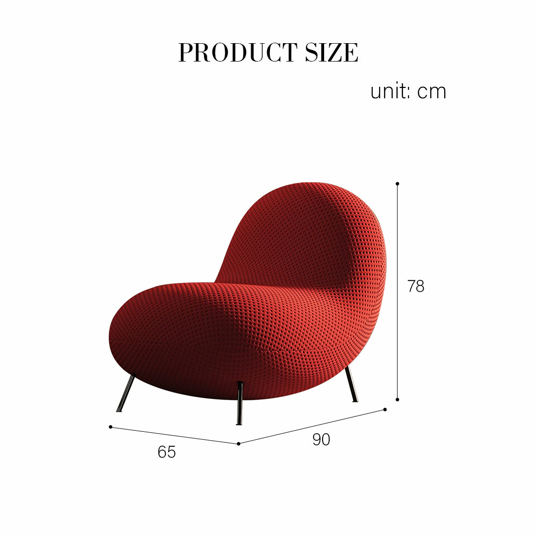 Cruz Baba Easy Chair, Lounge Chair, Red-Weilai Concept-Weilai Concept