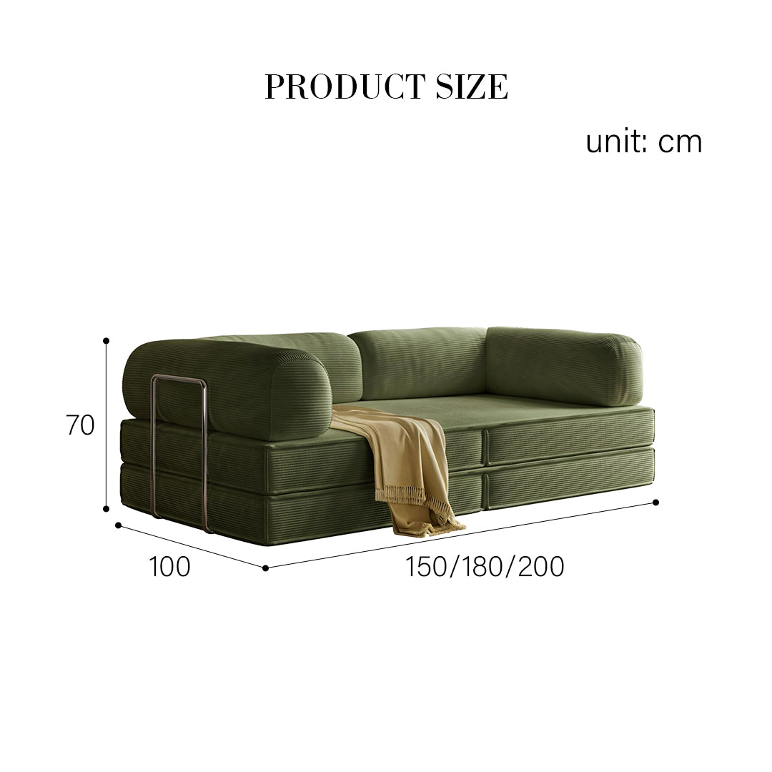 Van Buren Foldable Lazy Sofa Bed, Corduroy
