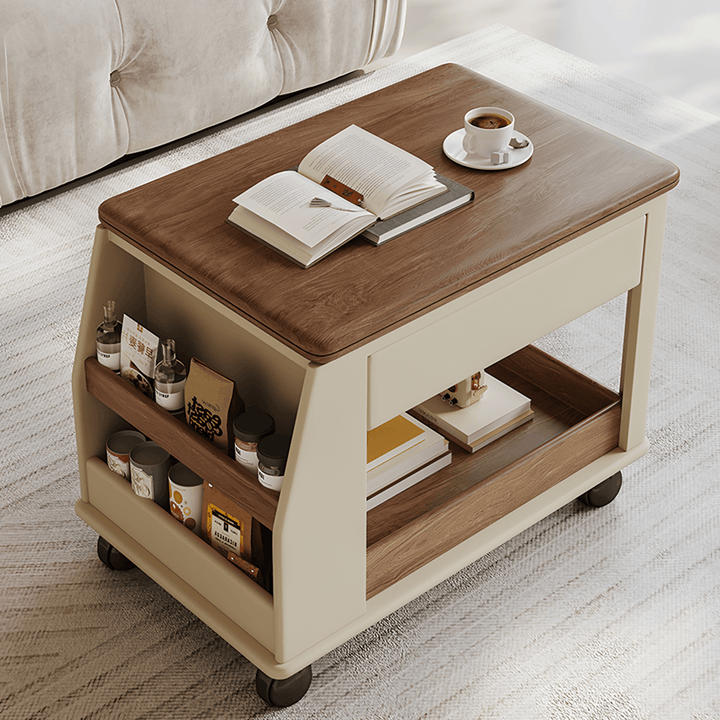 Ruiz Small Coffee table, Lift Up Coffee Table With Storage & Casters coffee table