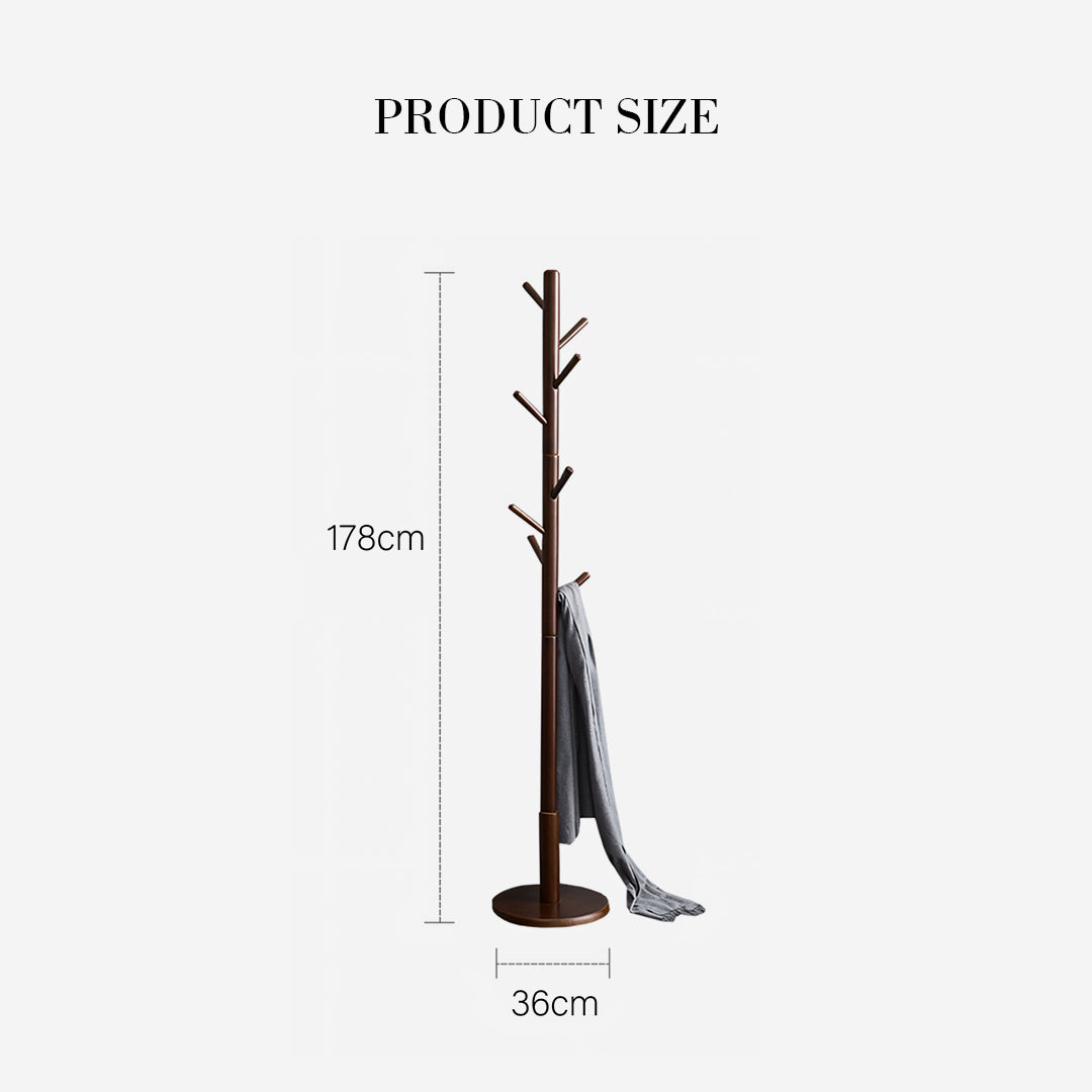 Morgan Coat Hanger, Coat Rack, With 8 Hooks, Solid Wood-Weilai Concept-Weilai Concept