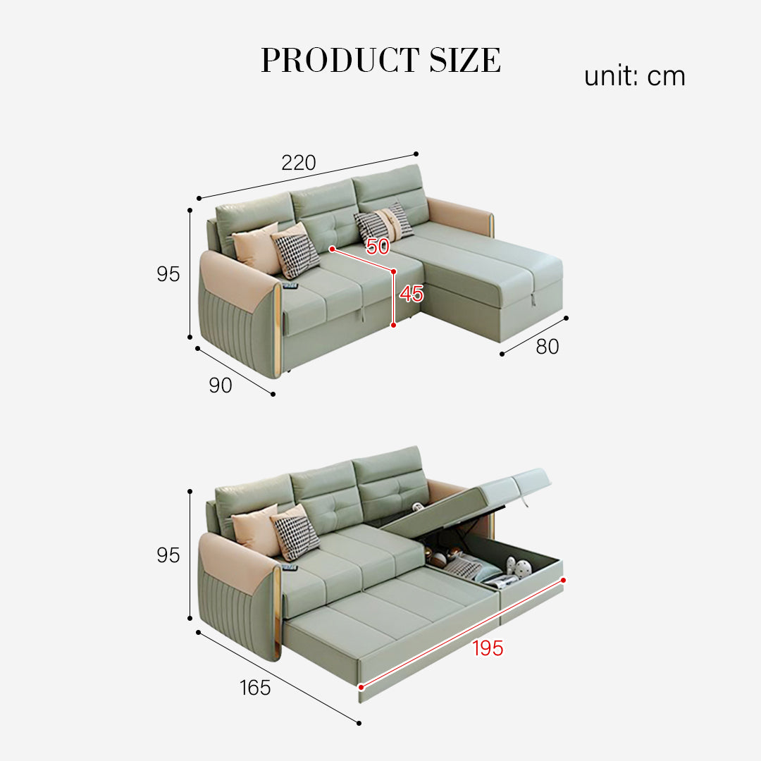Malhotra L Shape Sofa Bed, Small Corner Sofa Bed