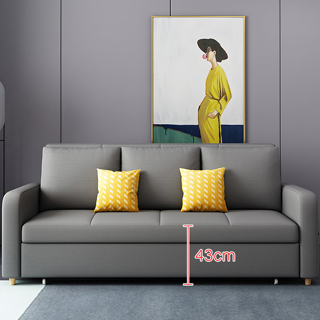 Sofá cama de dos plazas Gabriel, lino 