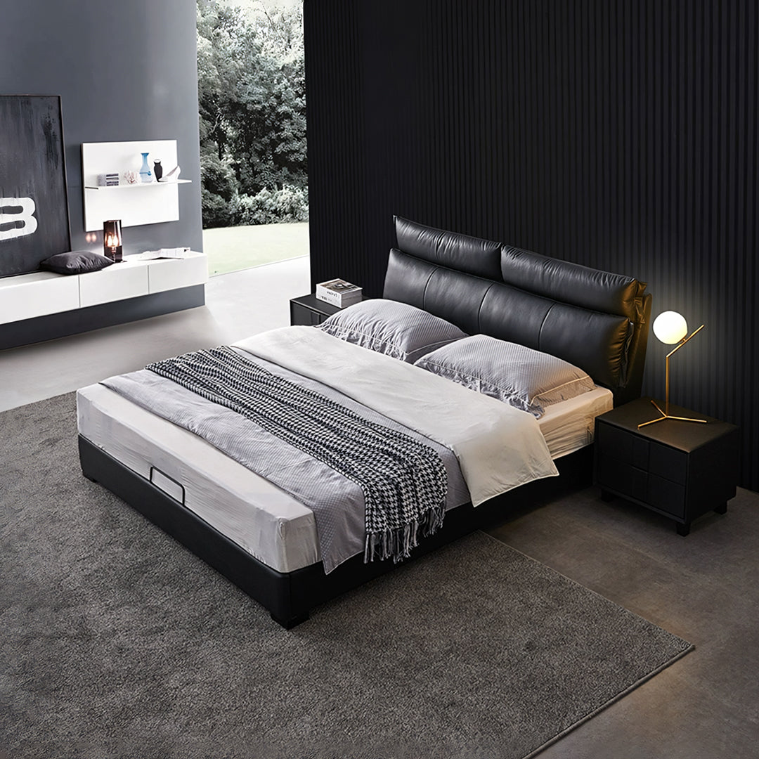 Luca King Size Superking Size Bed, Leather