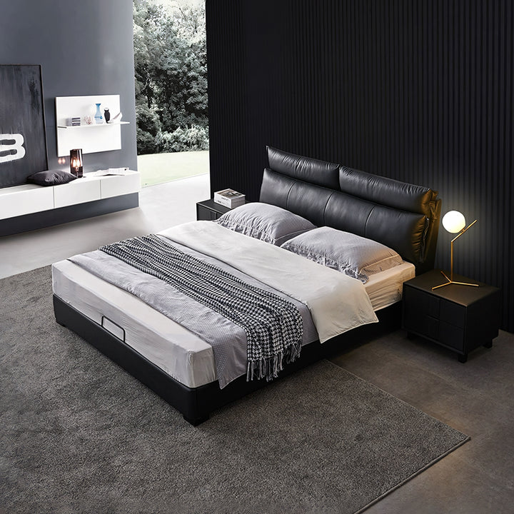 Luca King Size Superking Size Bed, Leather-Weilai Concept-Weilai Concept