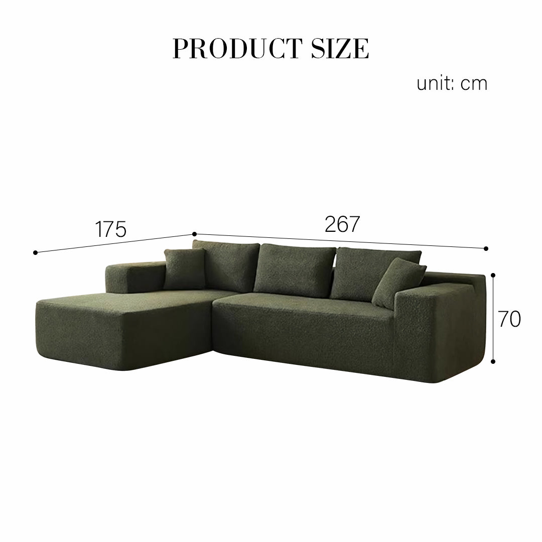Ortega Modular Sofa Bed, Three Seater Corner Sofa Bed, Boucle