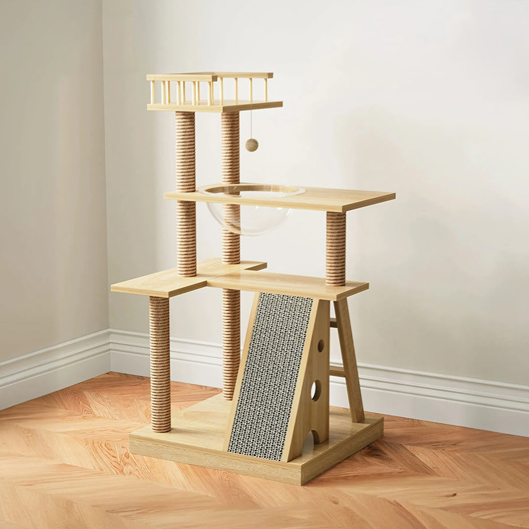 Chalet Cat Climber, Cat Tree, Wood