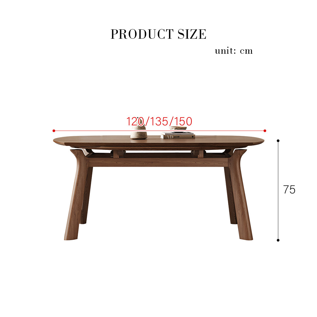 Aitken Round Folding Dining Table, Solid Wood