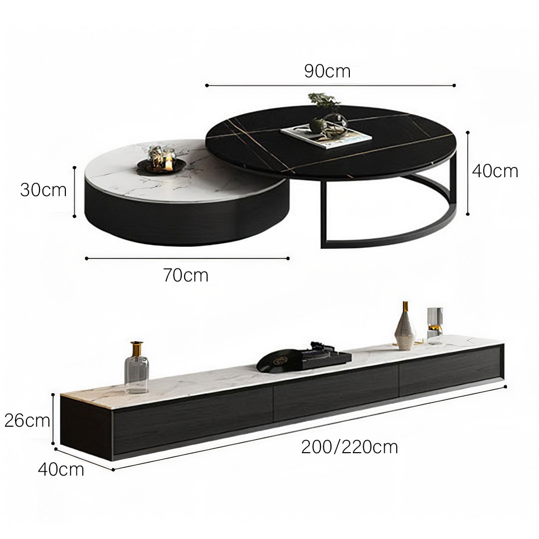 Kahoo TV Stand, Sintered Stone-Weilai Concept-Weilai Concept