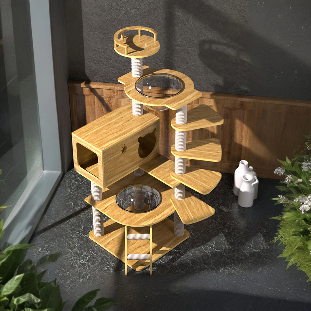 Hester Cat Climber, Cat Tree, Wood-Weilai Concept-Weilai Concept