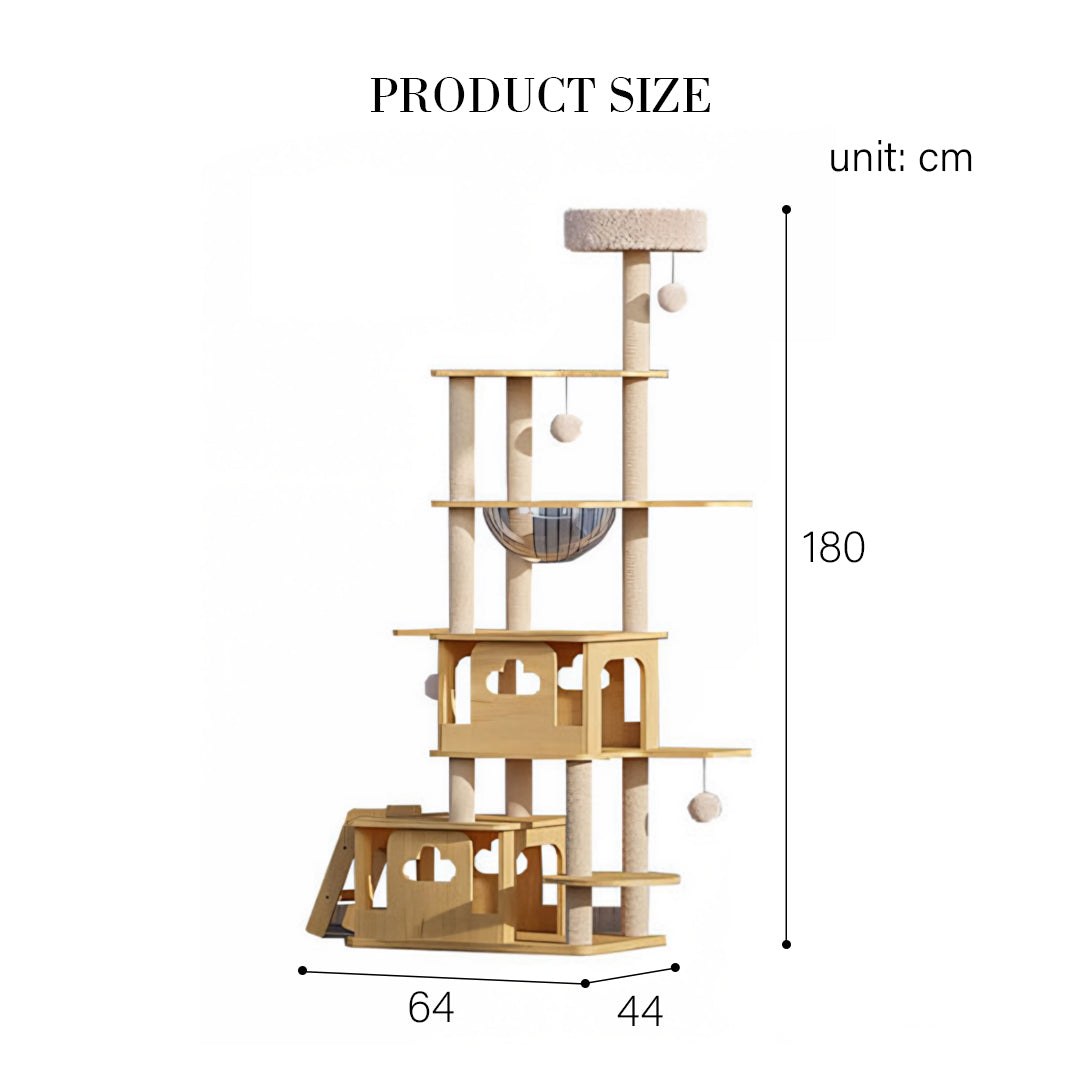 Jago Cat Climber, Wood Cat Tree, Oak-Weilai Concept-Weilai Concept