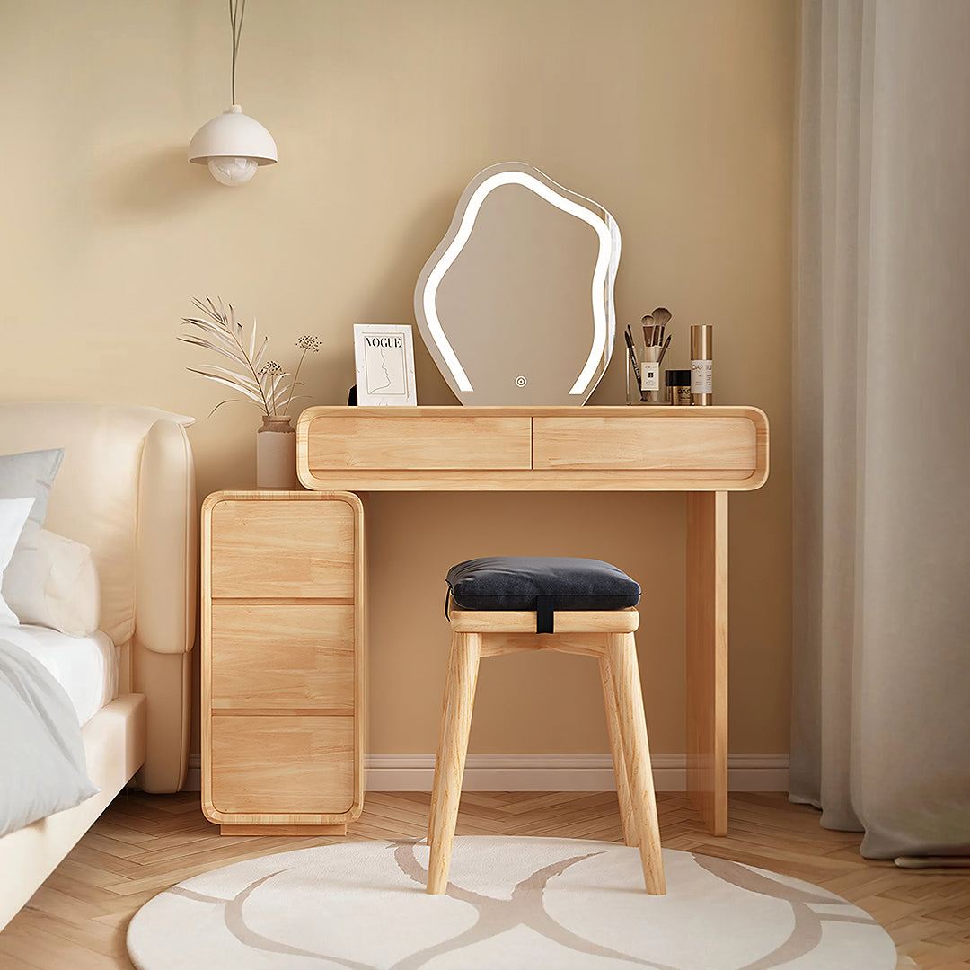 Parker Dressing Table, Wood, Oak & Walnut-Weilai Concept-Weilai Concept