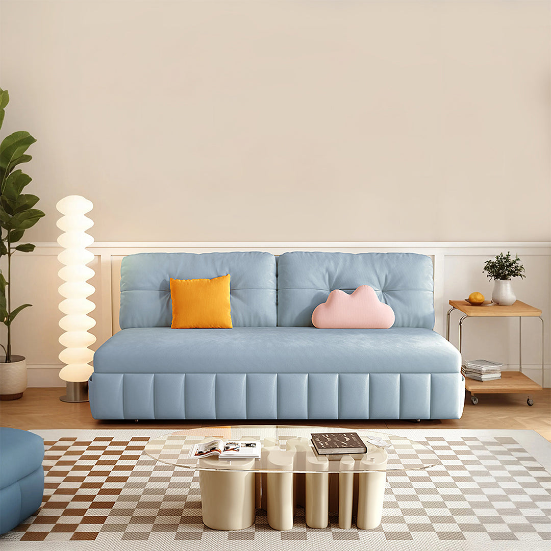 Mehta Single Seater Sofa Bed, Two Seater Sofa Bed, Blue-Weilai Concept-Weilai Concept