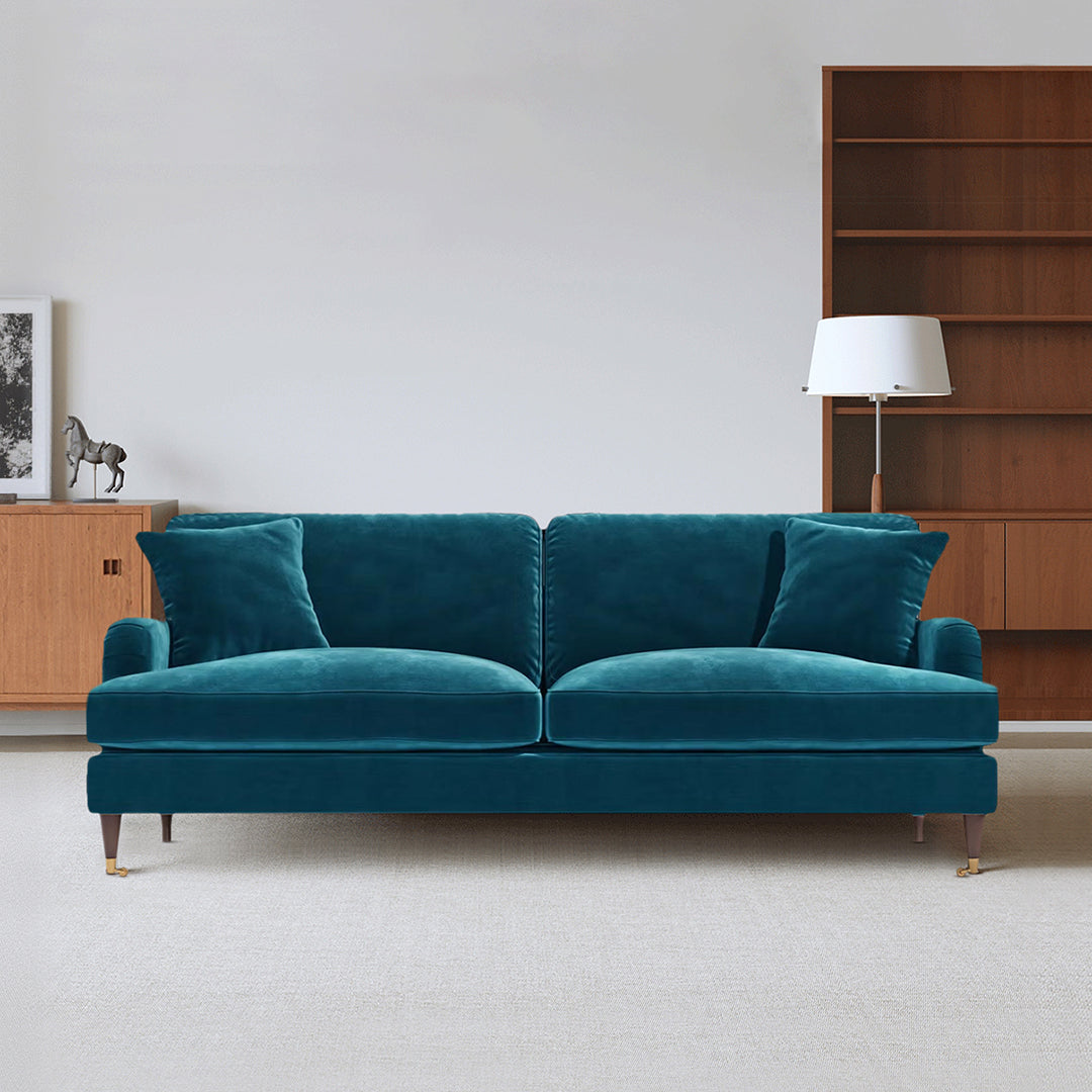 Ismail Two Seater Sofa, Loveseat, Velvet