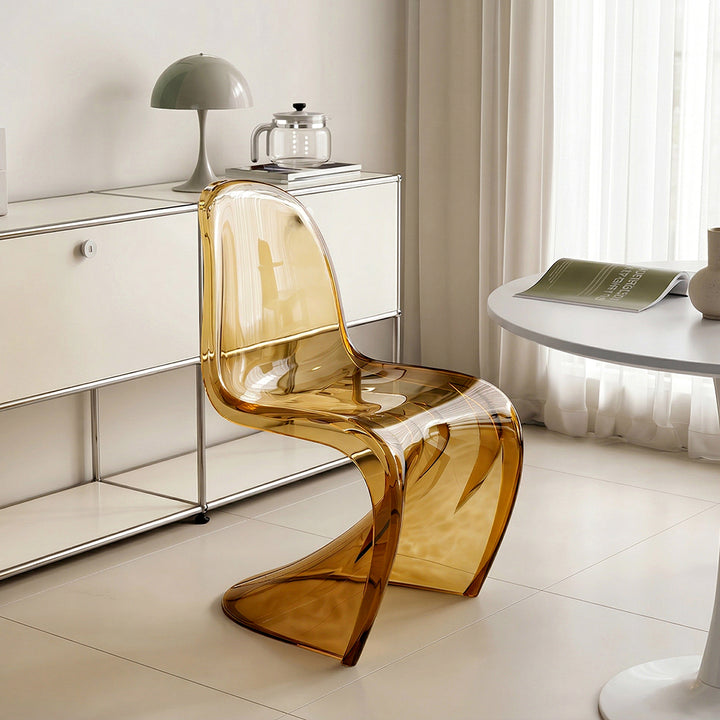 AirShell Dining Chair, Acrylic dining chair in Transparent Yellow