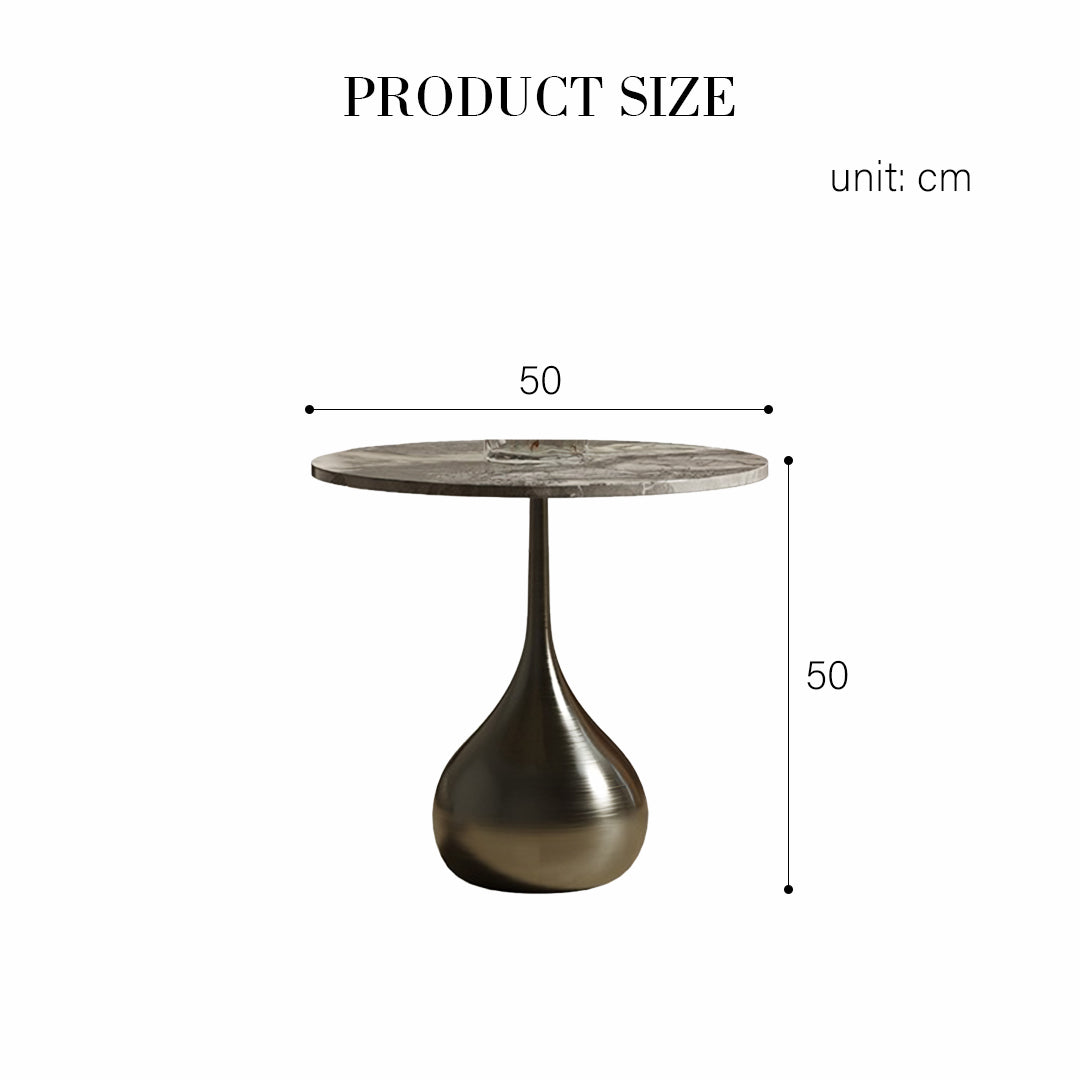 Echevarria Round Side Table, Marble