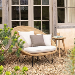 Munkhbat Rattan Garden Chair, Outdoor Lounge Chair