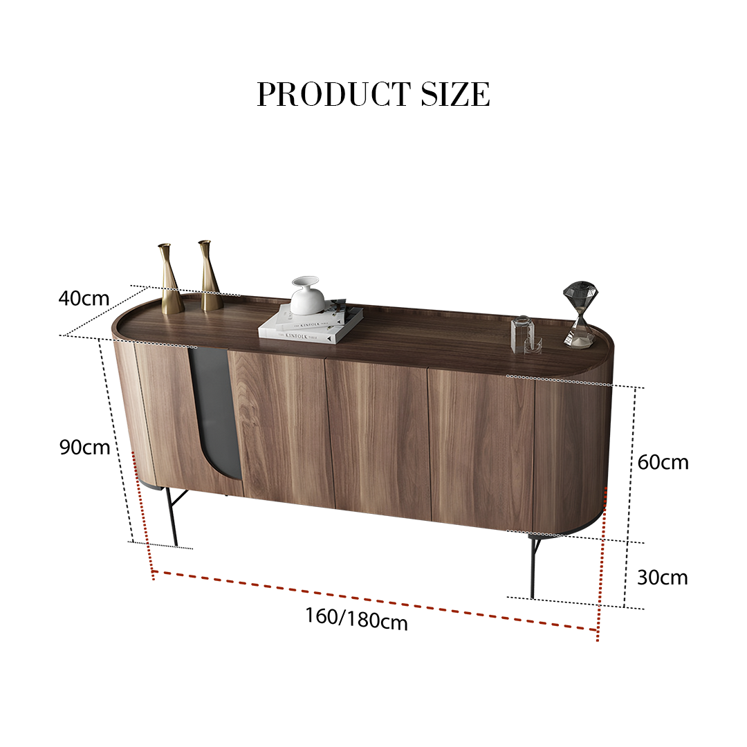 Emilia Sideboard, Dark Wood-Weilai Concept-Weilai Concept