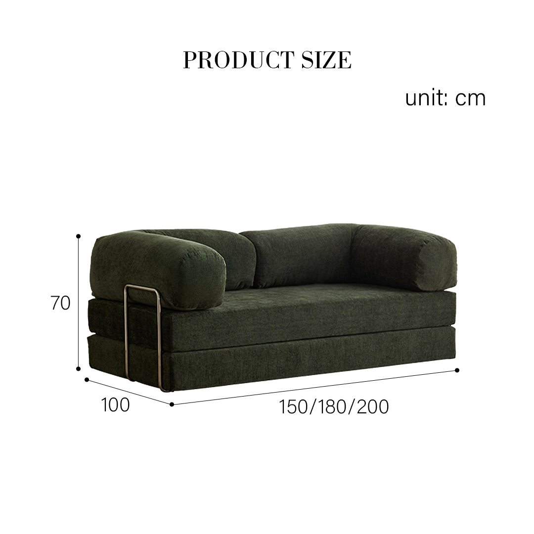 Yamada Foldable Lazy Sofa Bed, Corduroy