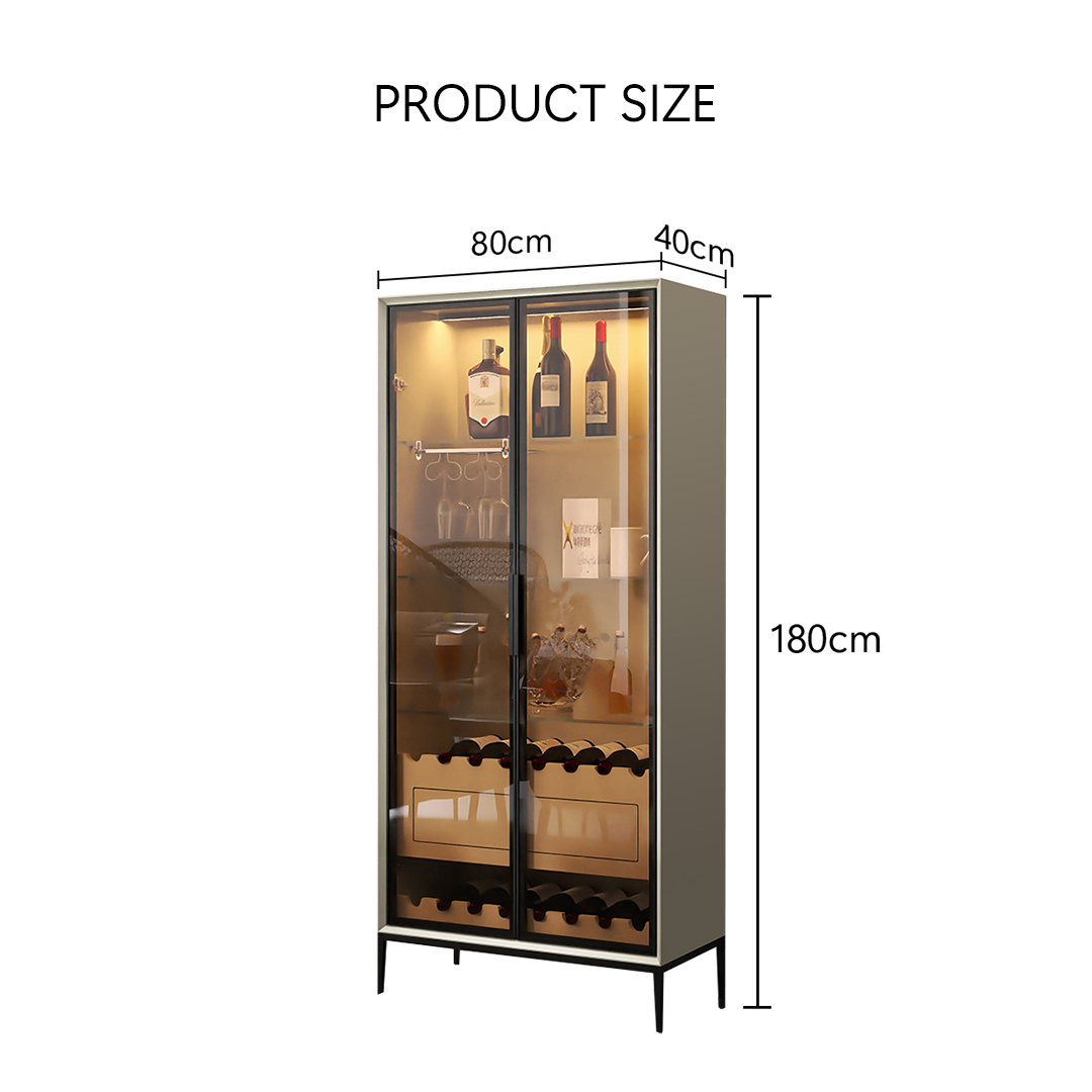 Delfina Wine Cabinet, Cabinet With Wine Rack, Wine Storage Cabinet-Weilai Concept