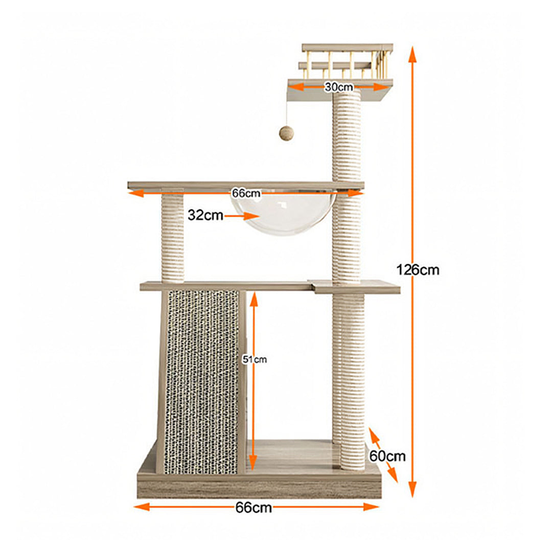 Chalet Cat Climber, Cat Tree, Wood-Weilai Concept-Weilai Concept