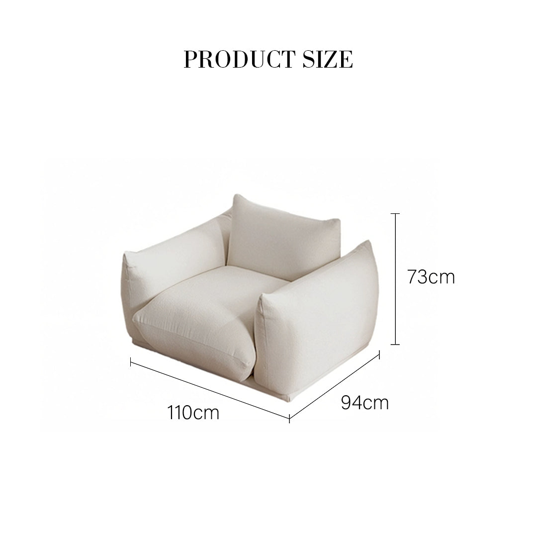 Isabella Two Seater, Three Seater Sofa, Boucle Or Velvet, White-Weilai Concept-Weilai Concept