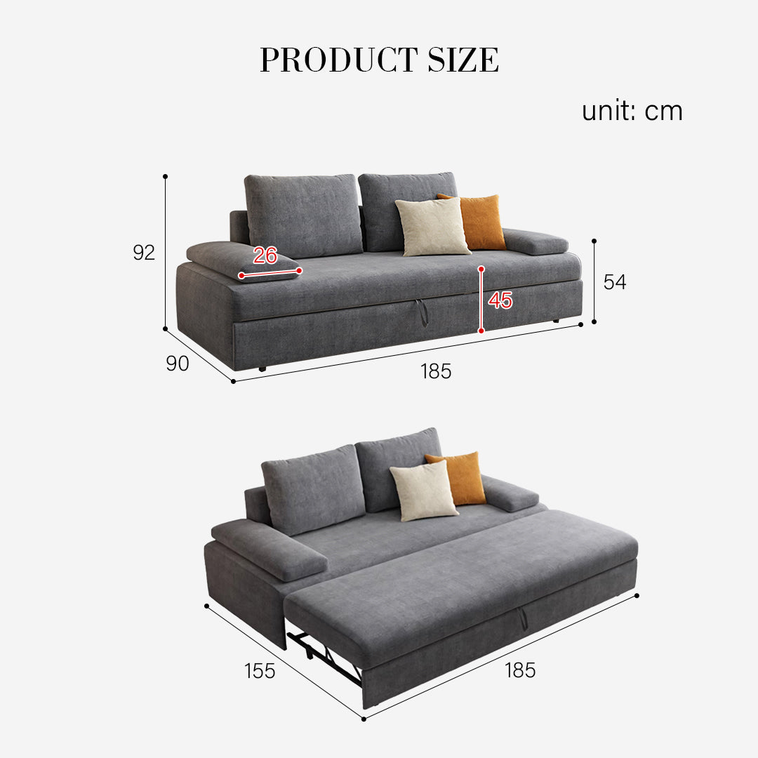 Molly Three Seater Sofa Bed, More Colours-Weilai Concept-Weilai Concept