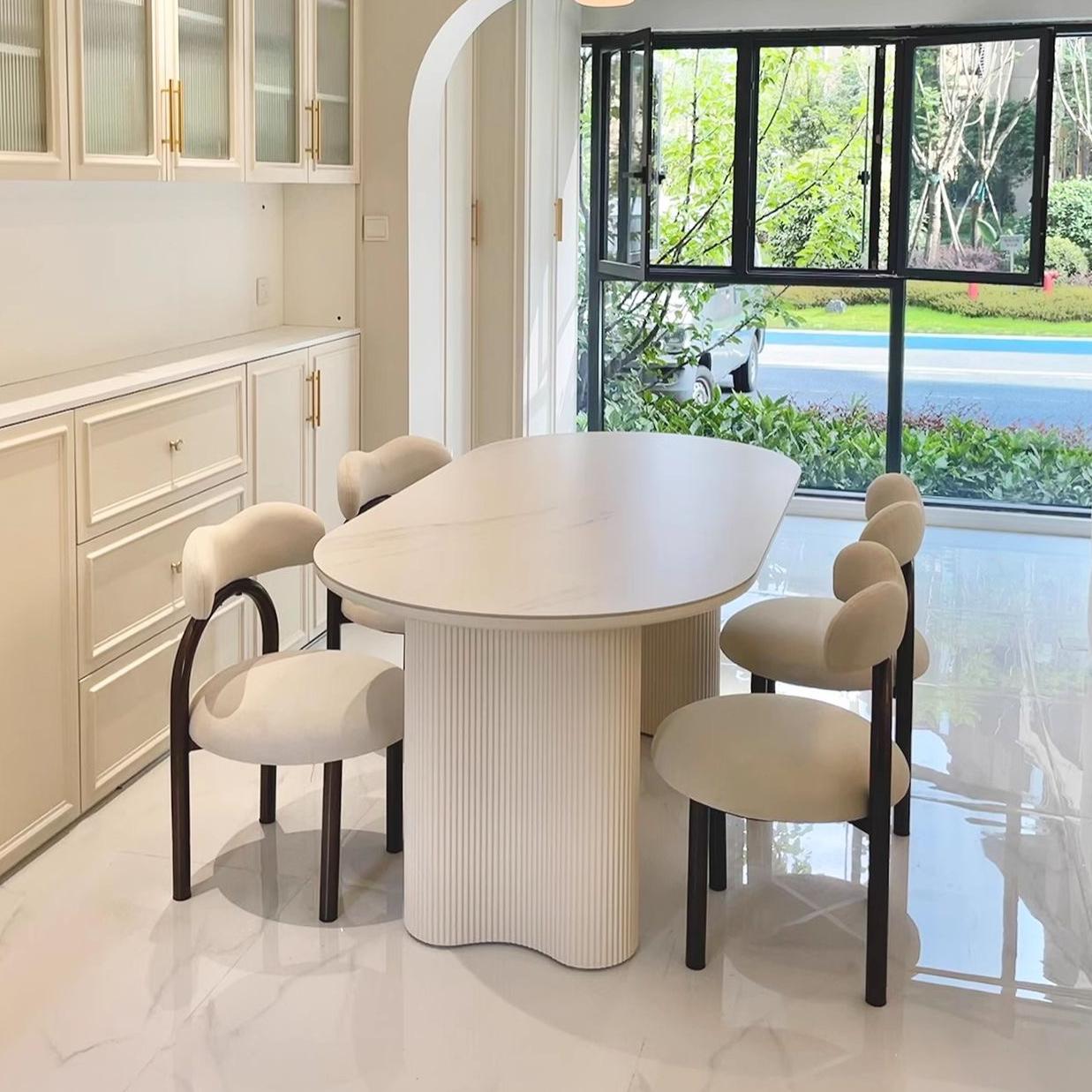 Peru Oval Dining Table, White-Weilai concept-Weilai Concept