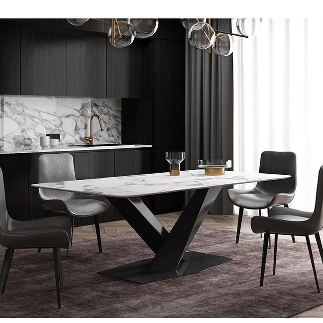 Sanders Dining Table, Sintered Stone, Grey 160cm, Clearance-Weilai Concept-Weilai Concept