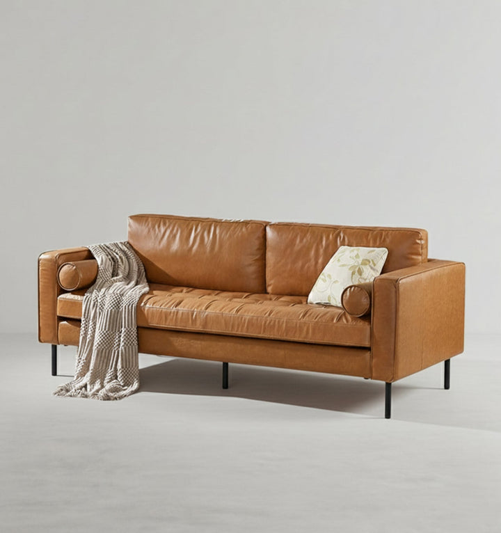 Minimalism Two Seater, Three Seater Sofa, Corner Sofa, Real Leather - u shape corner sofa