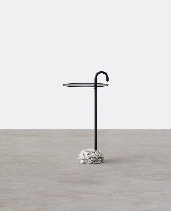 Stone Crutch Side Table, Black-Weilai Concept