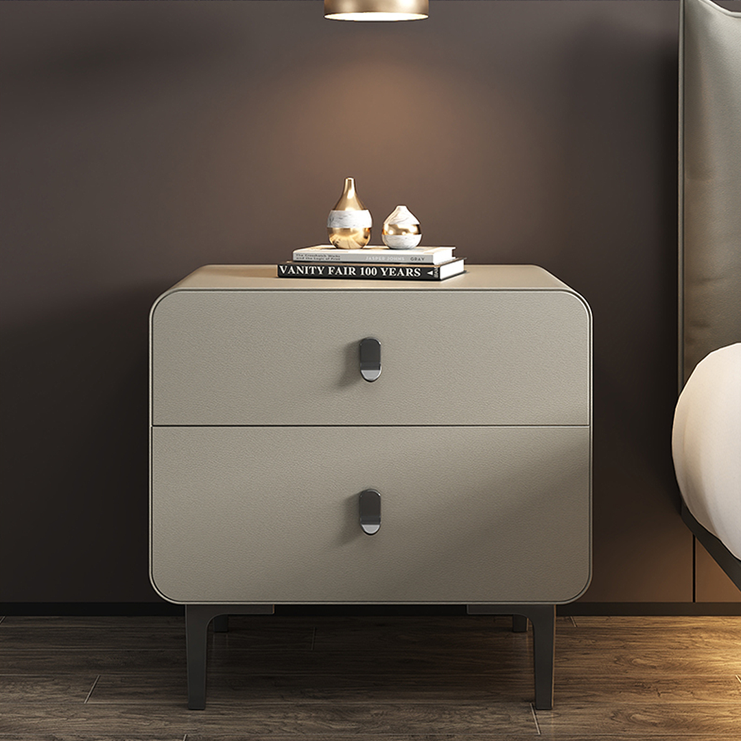 Valeria Bedside Table In Grey, Wood-Weilai Concept-Weilai Concept