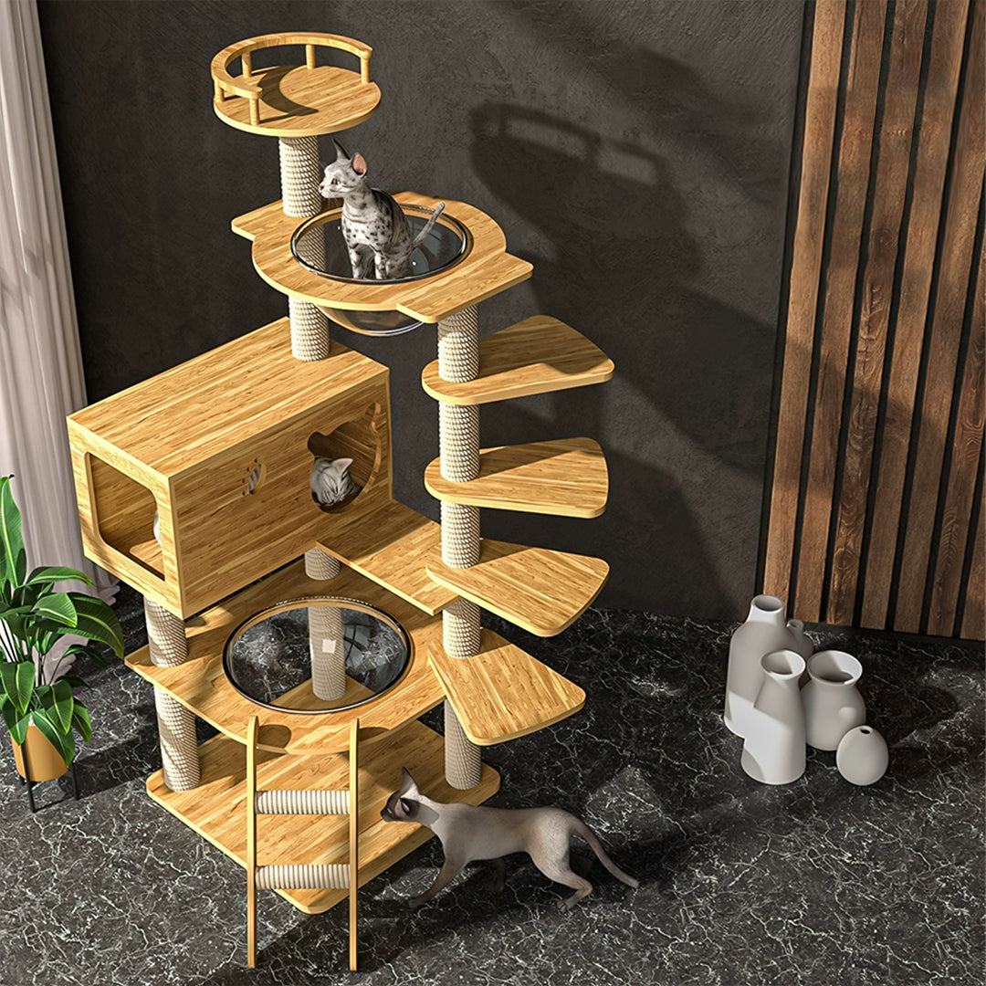 Hester Cat Climber, Cat Tree, Wood-Weilai Concept-Weilai Concept